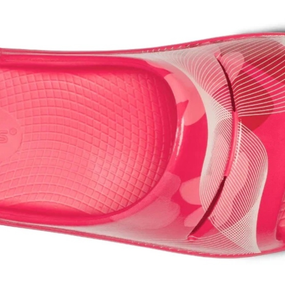 OOFOS Vibrant Pink Recovery Slides - Picture 5 of 9